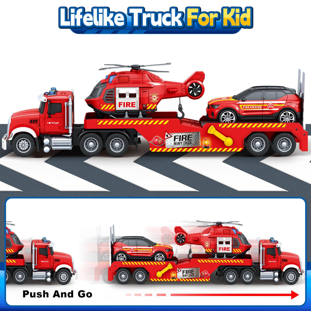 Bstoyder push-and-go truck supports beginner driving skills.