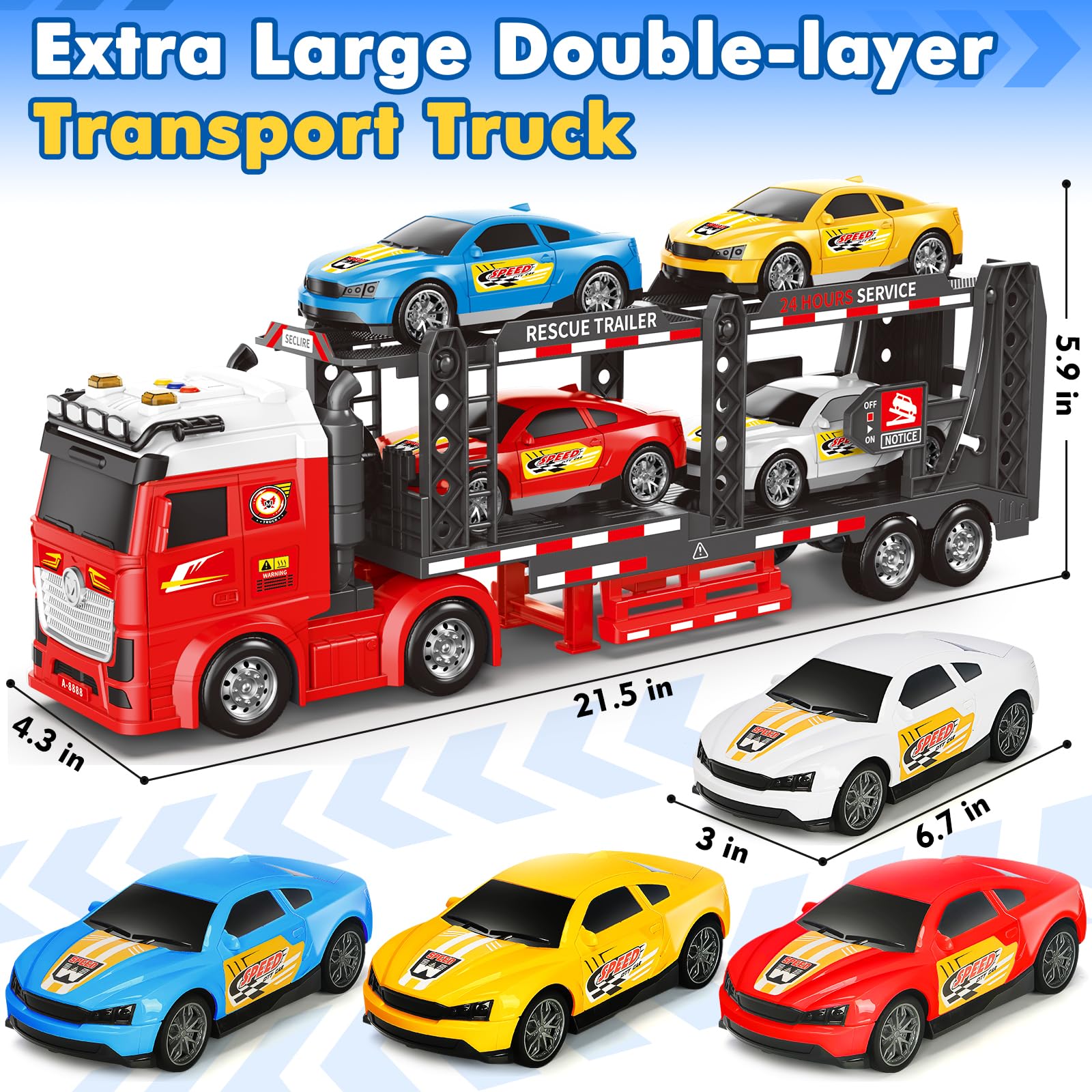 Bstoyder four-pack racing cars set for active pretend play.