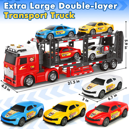 Bstoyder four-pack racing cars set for active pretend play.