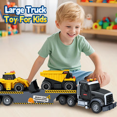Bstoyder semi-trailer with movable head and tailboard for transport plays