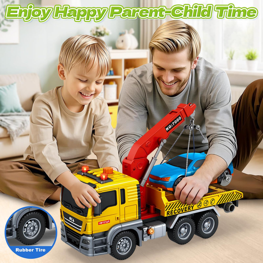 Bstoyder simulated sounds truck provides engaging, safe auditory cues during rough-and-tumble play.