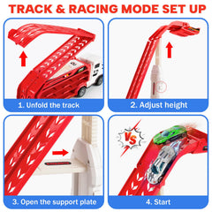 Bstoyder six metal racing cars included for durable, high quality play