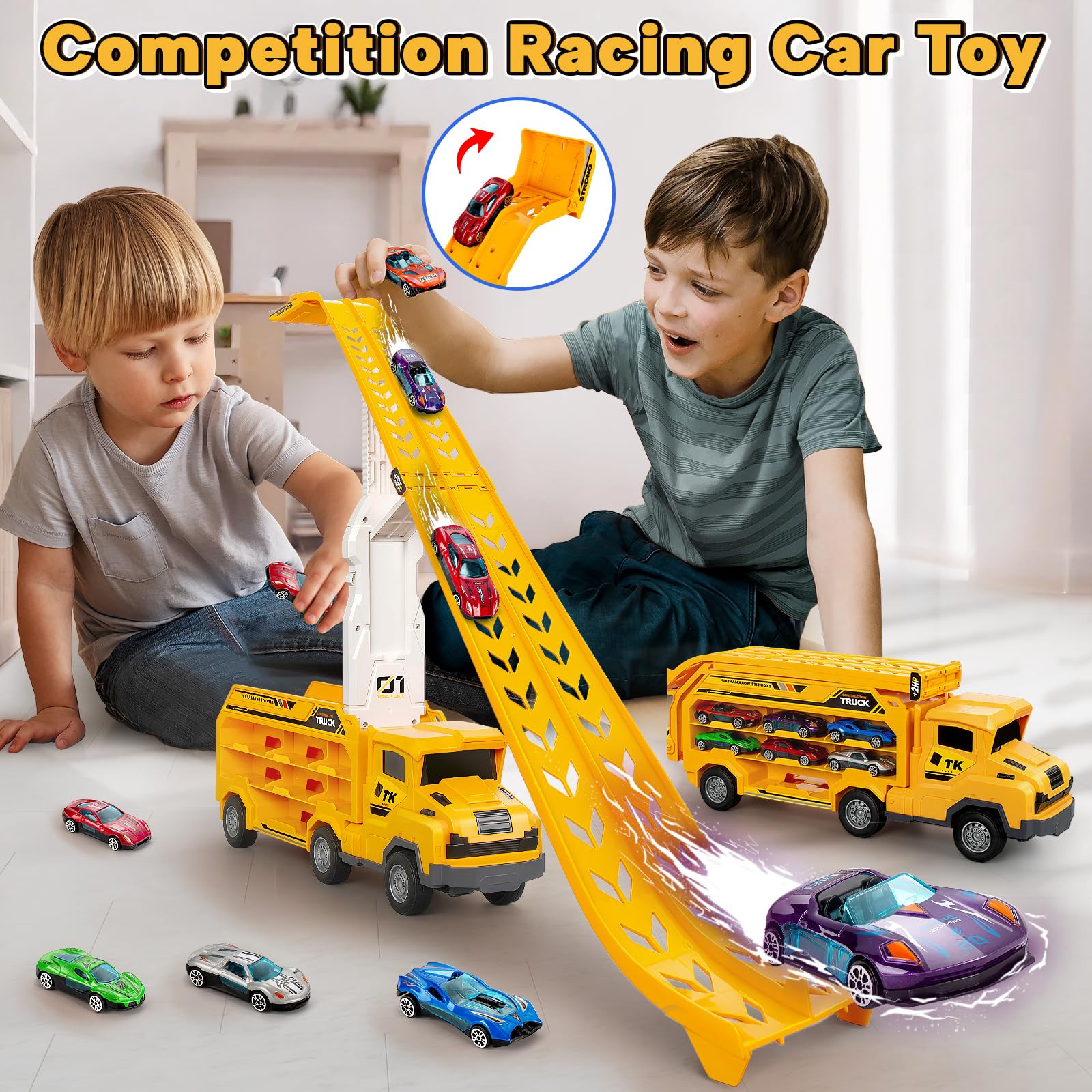 Six metal racing cars from Bstoyder deliver durable, high-quality play.