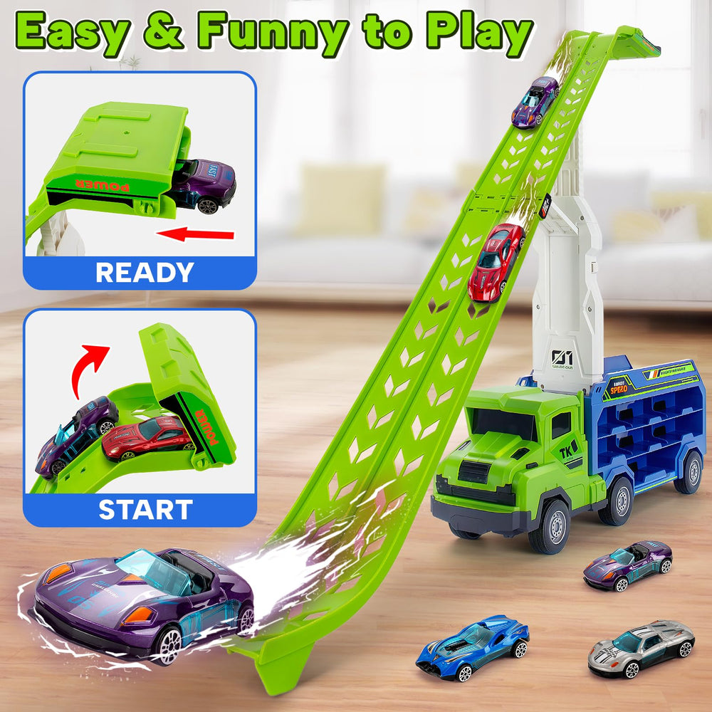 Bstoyder storage cabins for eight cars keeps play tidy and organized
