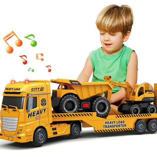 Bstoyder 25-inch toddler truck front view with lights for interactive play.