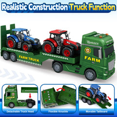 Bstoyder two tractors close-up shows lights and sounds for engaging pretend play.