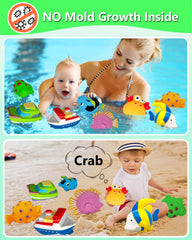 BSVZAIYN multi-use bath toy set for tub, pool, or beach.