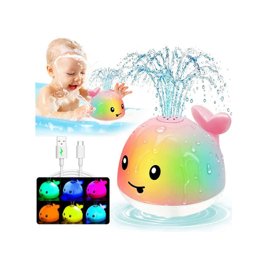 BSVZAIYN whale bath toy sprays water and lights for bathtime fun