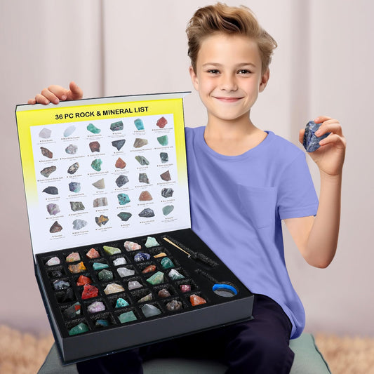BTYCityMao rock collection for kids cover with colorful gemstones.