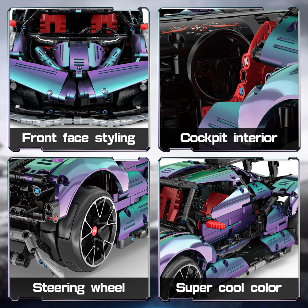 Electroplated gradient finish highlights the car's premium look from various angles