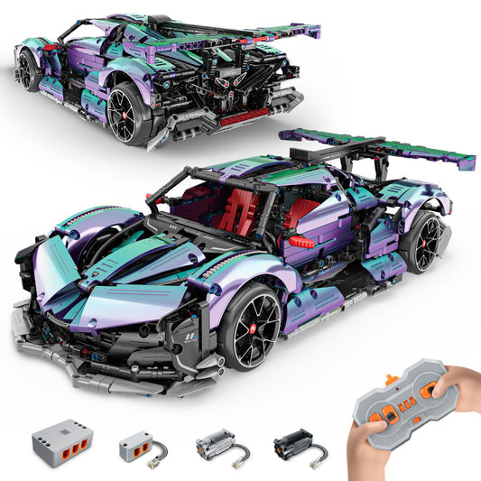 BTEC Super Cars kit outer packaging showing QR code for interactive setup
