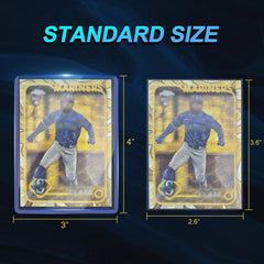 Hard outer sleeves hold standard cards securely during handling and transport.