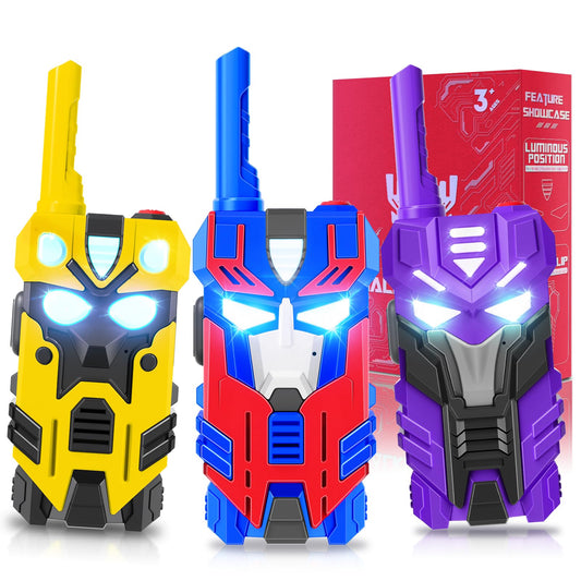 BTMBORY Transform Walkie Talkies 3-pack front view for outdoor play and easy messaging