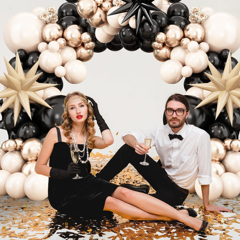 BTZO milk white star balloon accents add soft texture and interest