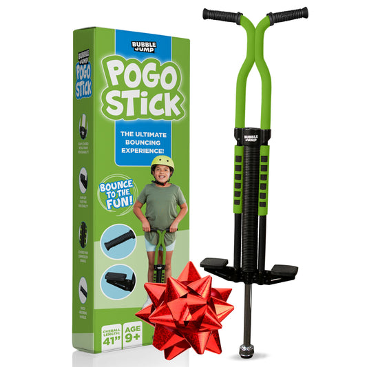 Bubble Jump Pogo Stick green outdoor bounce for active kids.