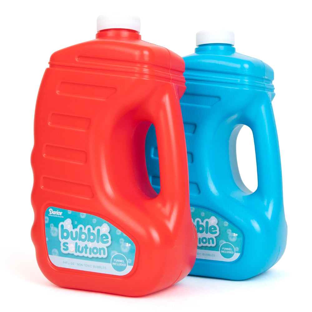 Bubble Play Darice 128oz refill bottle with pour-top for easy refills.