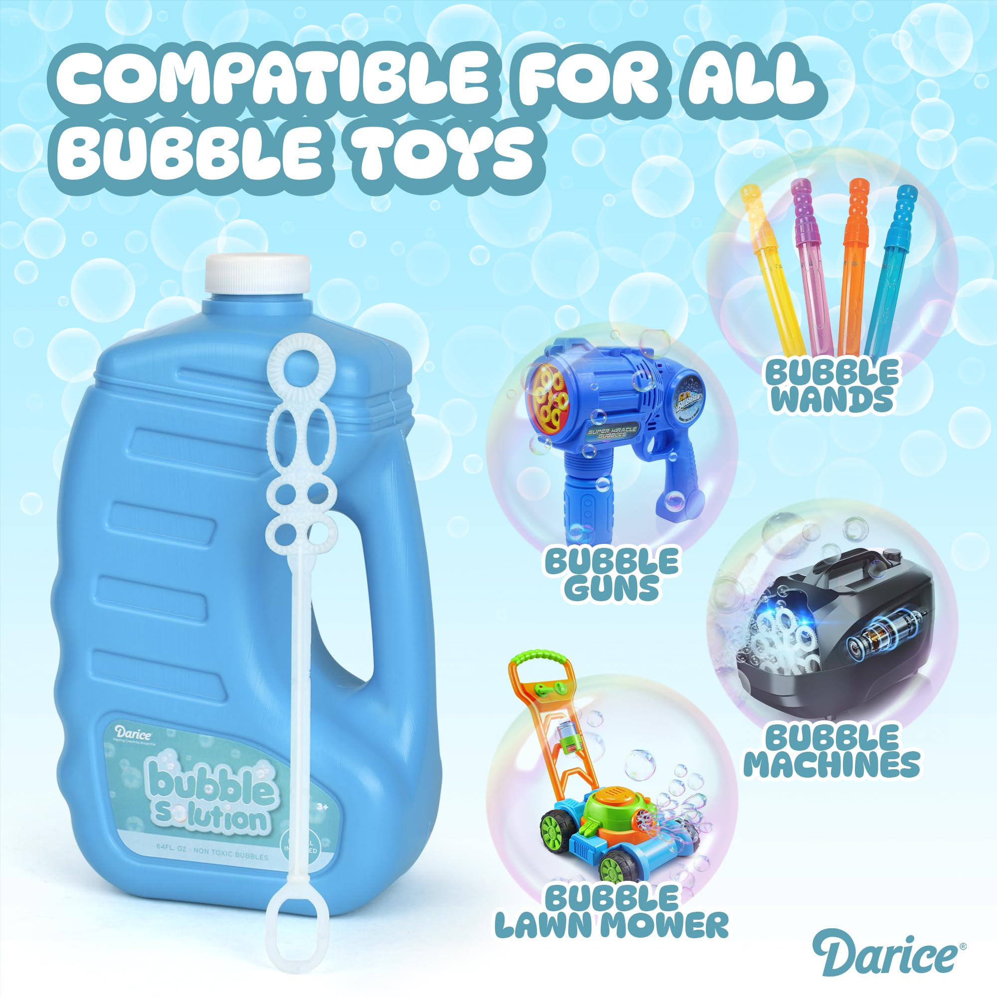 Bubble Play outdoor bubble machine refill ready for parties and events.