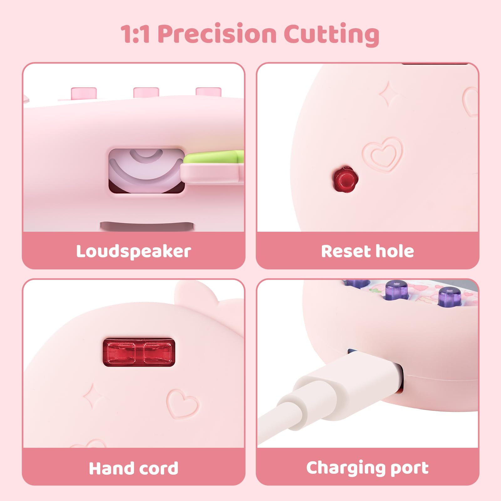 Bubblelogus Strawberry Uni case holographic faceplate close-up highlights shimmer without bulk.