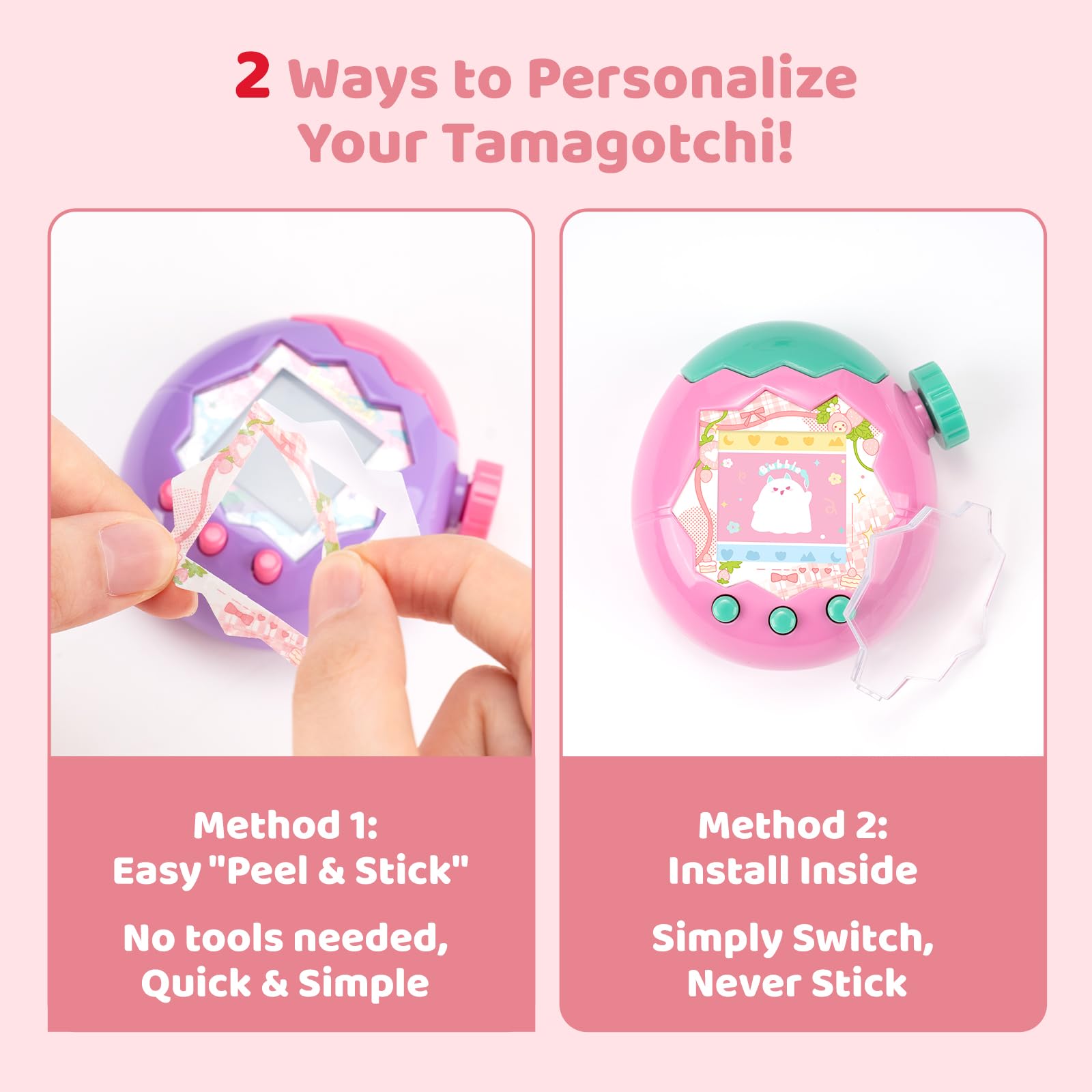 Bubblelogus faceplate overlay for Tamagotchi Paradise demonstrates holographic detail.