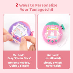 Bubblelogus faceplate overlay for Tamagotchi Paradise demonstrates holographic detail.