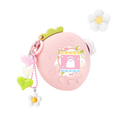 Bubblelogus Tamagotchi Paradise strawberry case front view showing protective pink silicone.