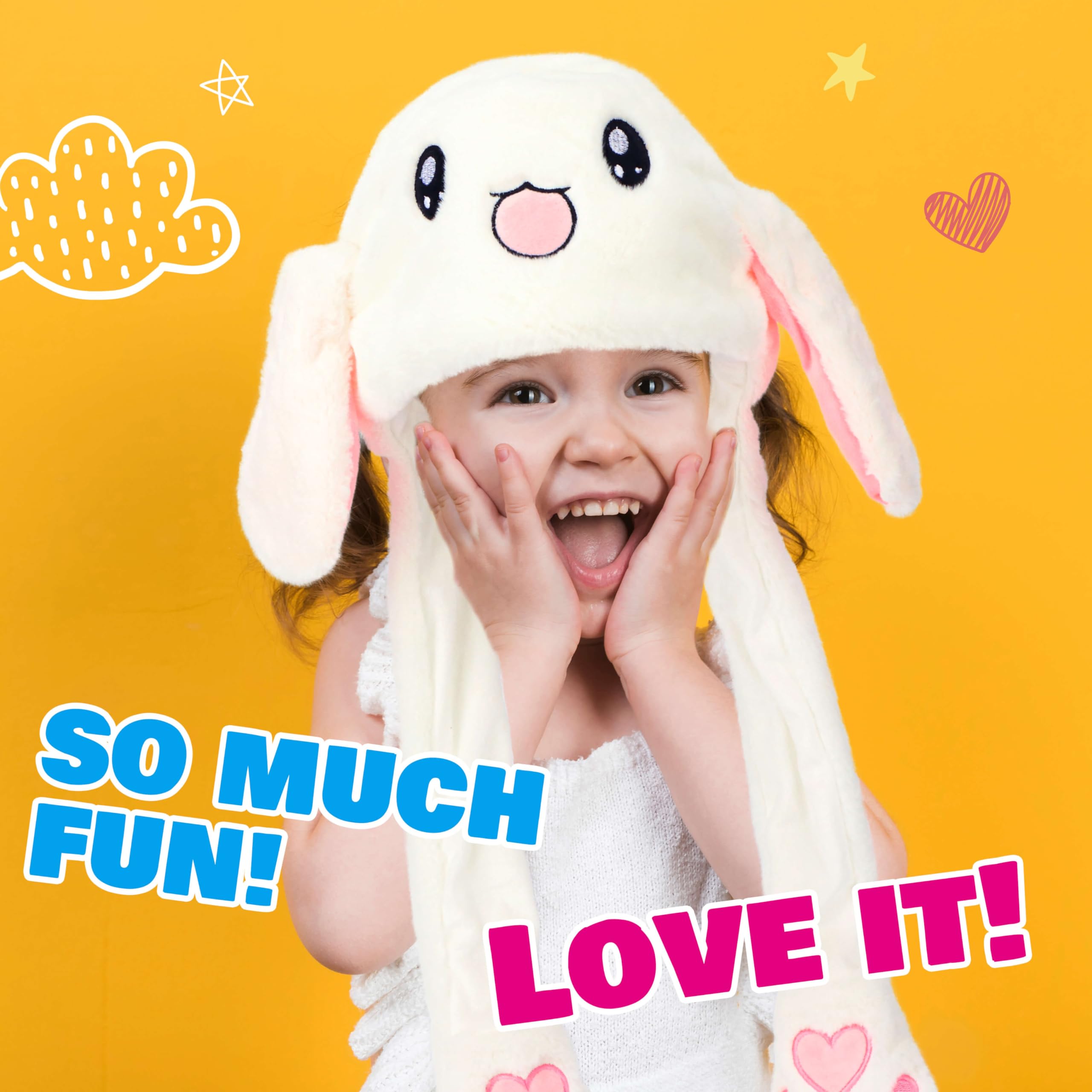 Bubblepompom bunny hat cosplay and party accessory for cute photos