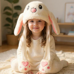 Bubblepompom bunny hat ears move when pressed, adds interactive fun for kids