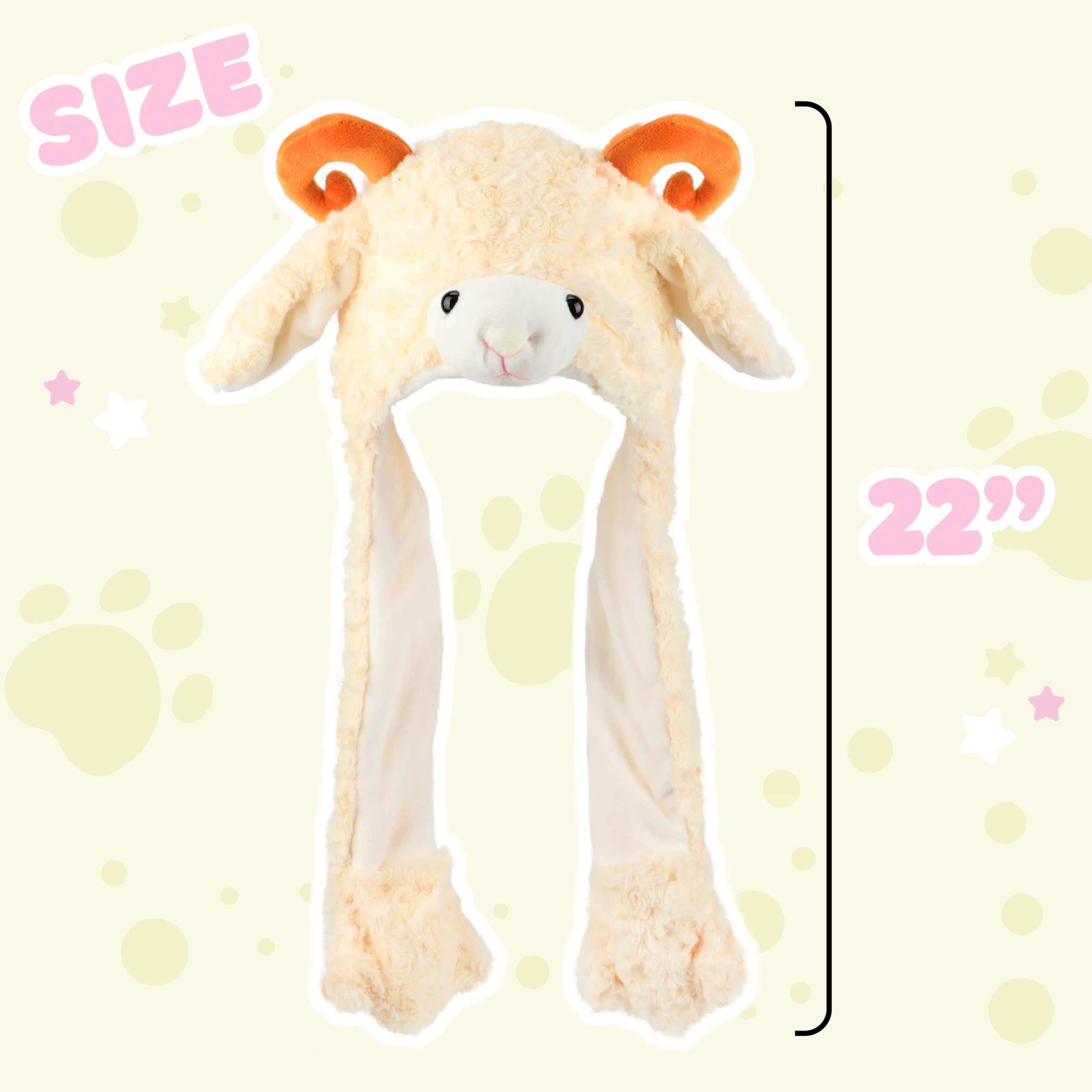 Bubblepompom child wearing the lamb hat with moving ears.