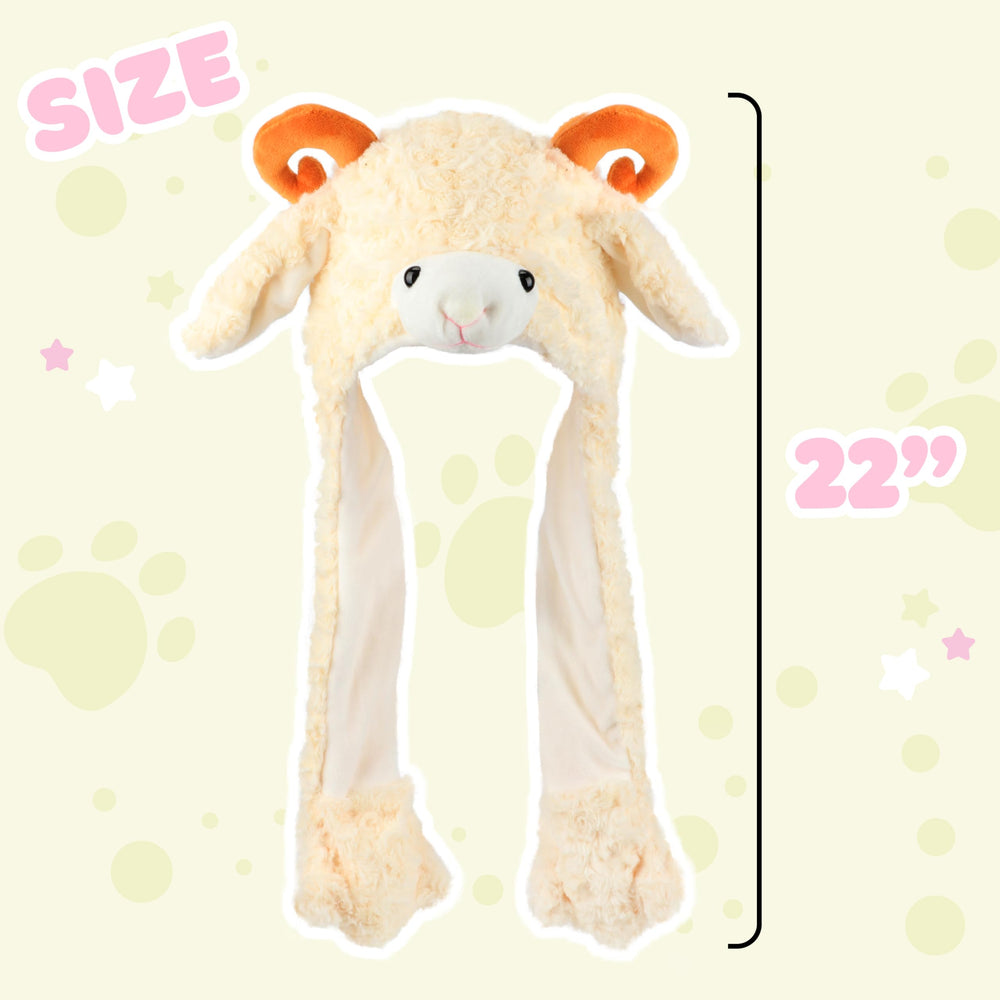Bubblepompom child wearing the lamb hat with moving ears.