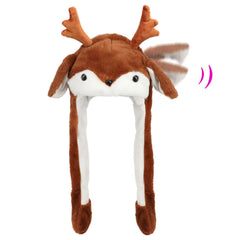 Bubblepompom Christmas Elk Hat with movable ears for playful photos.