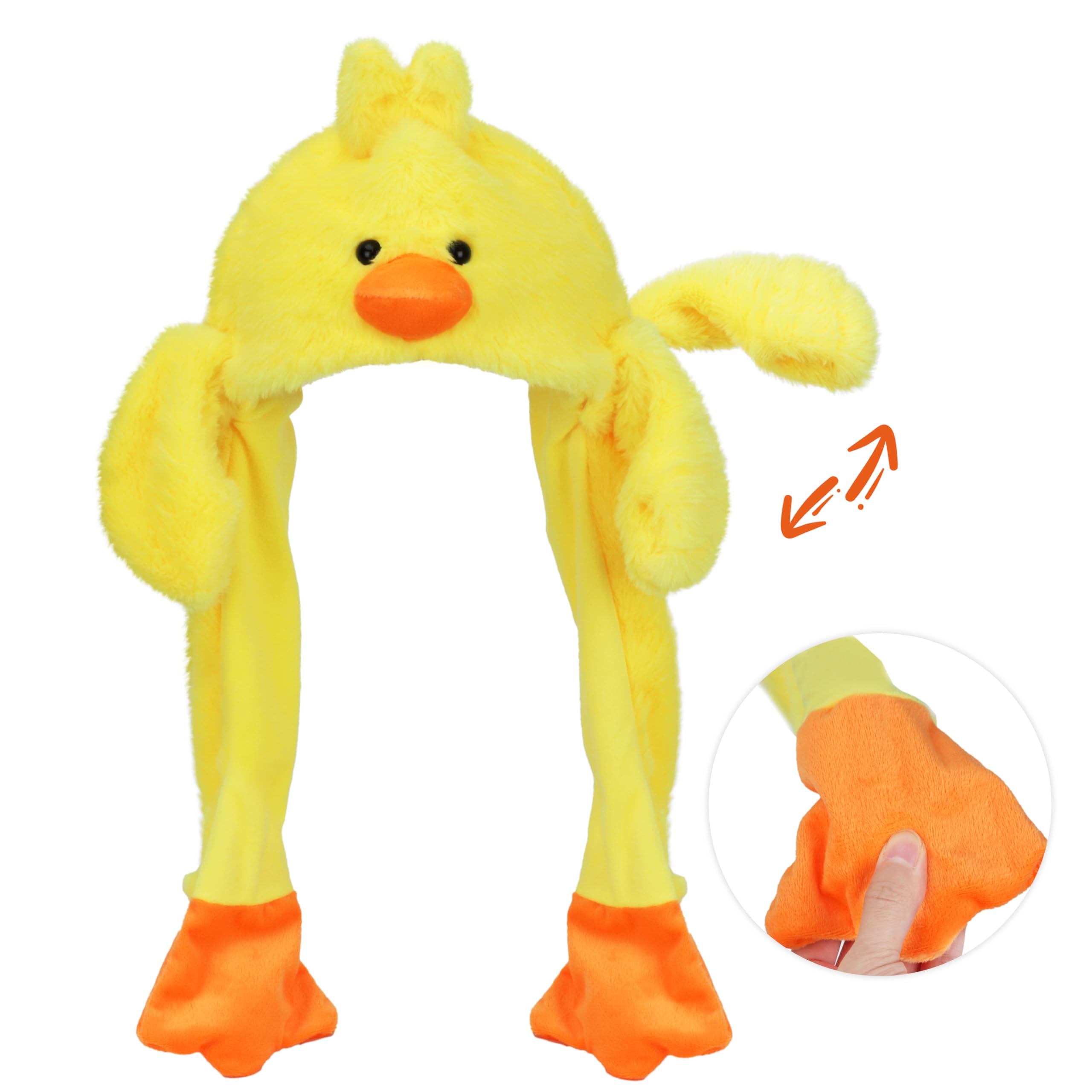Bubblepompom duck hat gift-ready for kids.