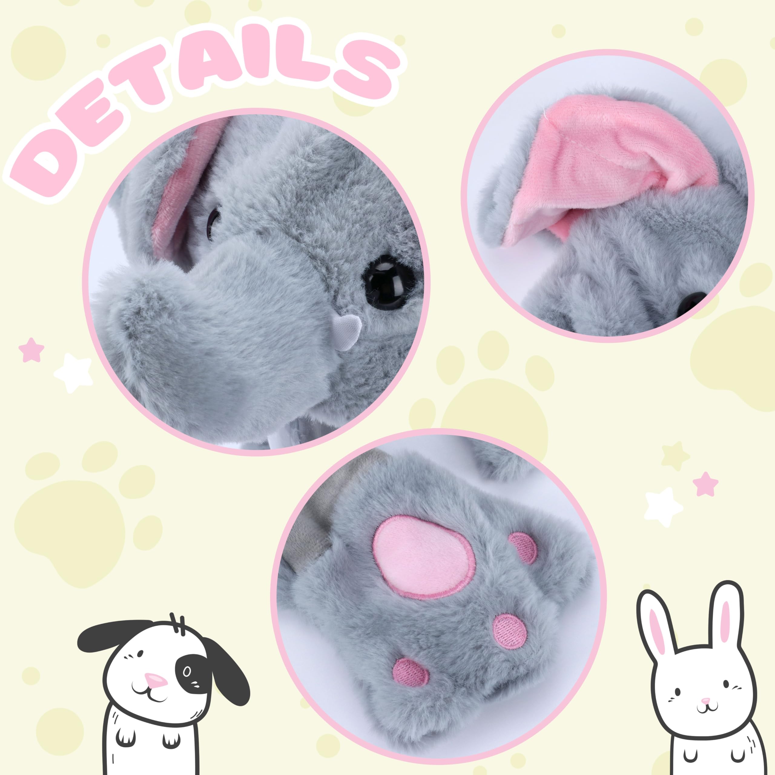 Bubblepompom elephant hat ideal for cosplay and party dress-up.