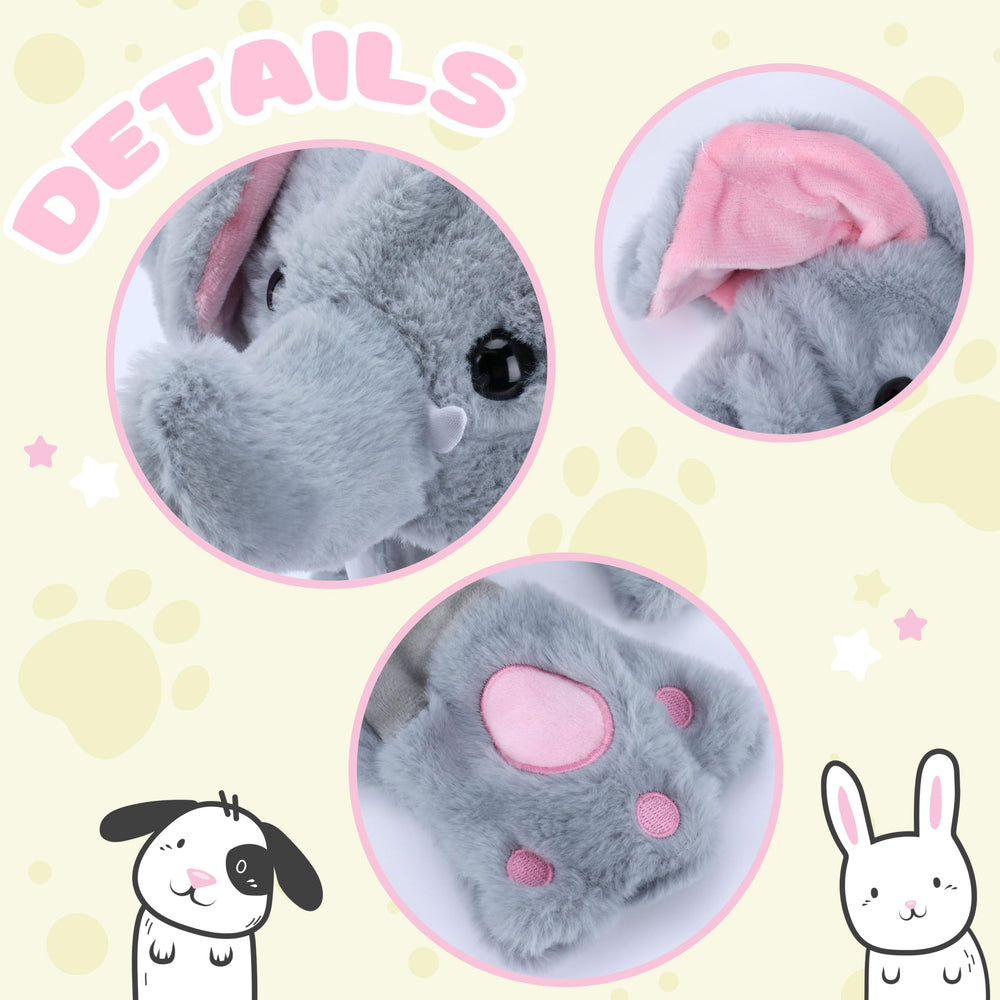 Bubblepompom elephant hat ideal for cosplay and party dress-up.