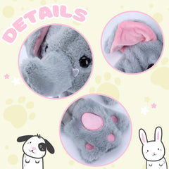 Bubblepompom elephant hat ideal for cosplay and party dress-up.