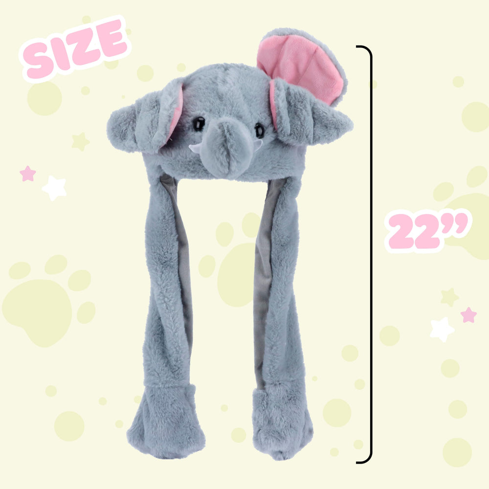 Bubblepompom elephant hat used as a charming photo prop for kids.