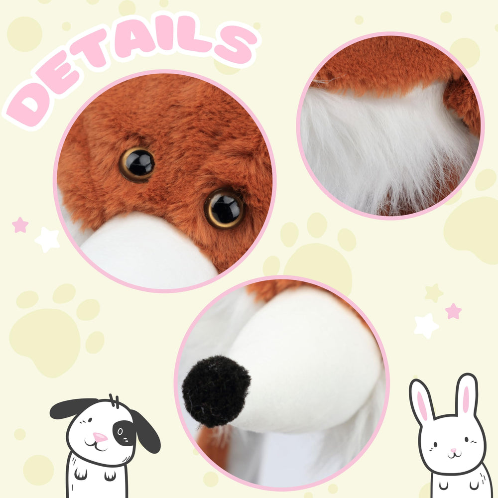 Paws trigger ear motion on Bubblepompom fox hat for playful gestures