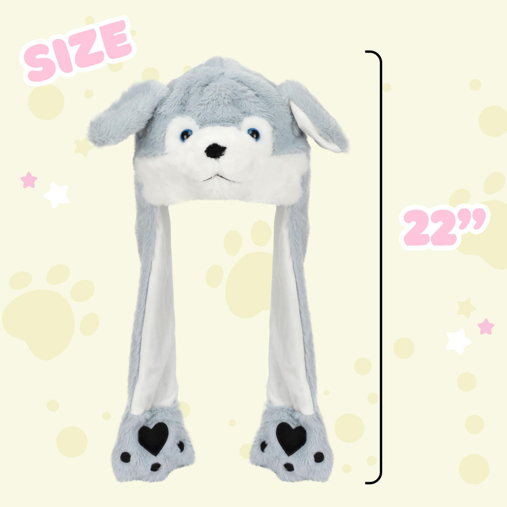 Bubblepompom Husky Hat paws press action creates entertaining ear movement during events.