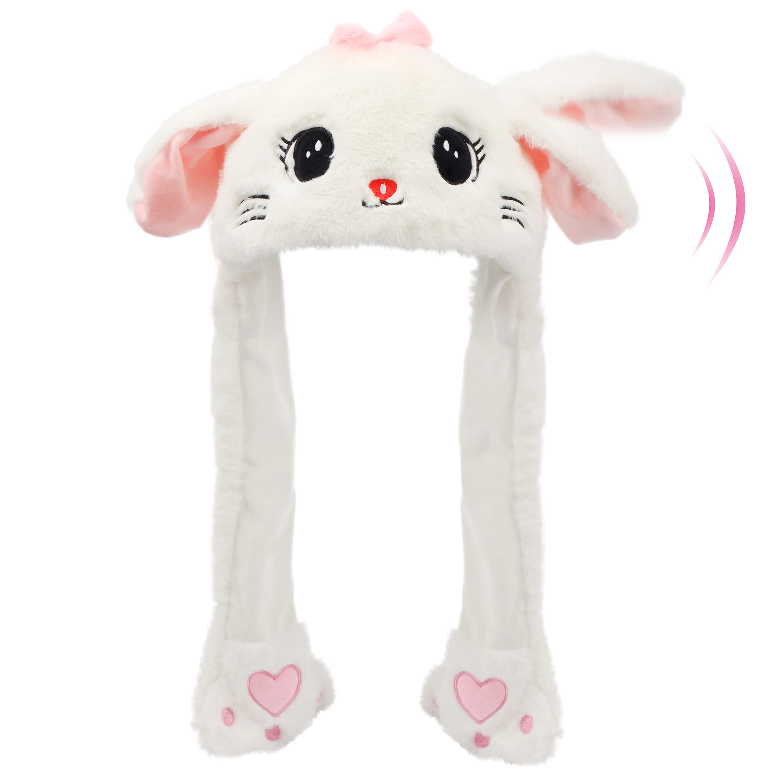 Bubblepompom kitty hat with movable ears enhances playful photo moments.