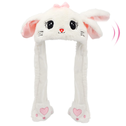 Bubblepompom kitty hat with movable ears enhances playful photo moments.