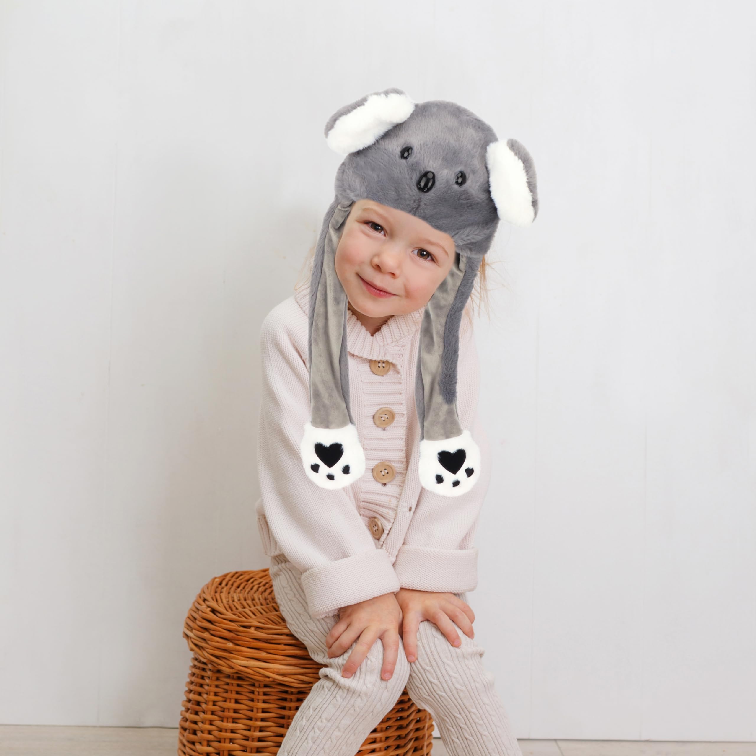 Bubblepompom Koala Hat as a cosplay and party accessory.