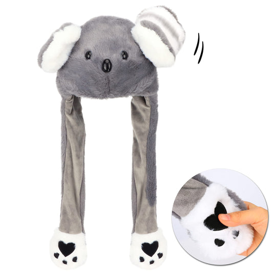 Bubblepompom Koala Hat with movable ears for playful photos and cosplay.