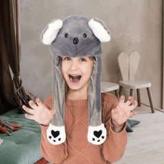 Bubblepompom Koala Hat worn by a child for cute street style.