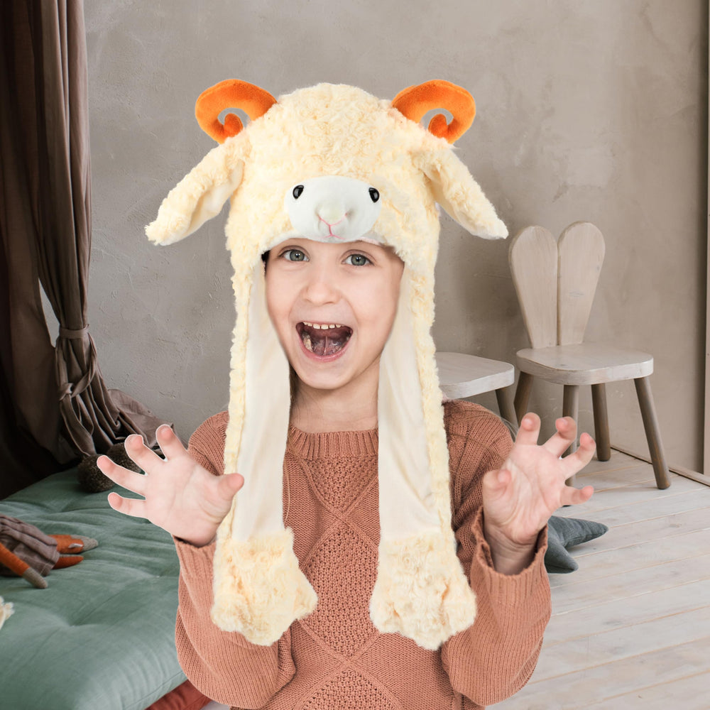Bubblepompom lamb hat suited for party cosplay and dressing up.