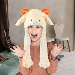 Bubblepompom lamb hat suited for party cosplay and dressing up.