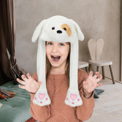 Bubblepompom Puppy Hat at holiday party adds playful charm