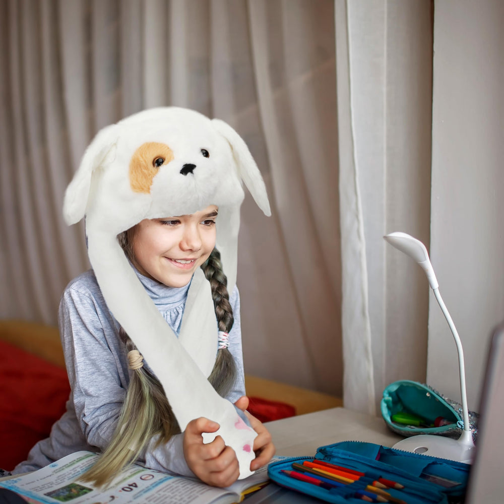 Bubblepompom Puppy Hat worn outdoors for autumn adventures