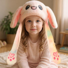 Bubblepompom Rainbow Bunny Hat worn by kids for cute everyday looks.