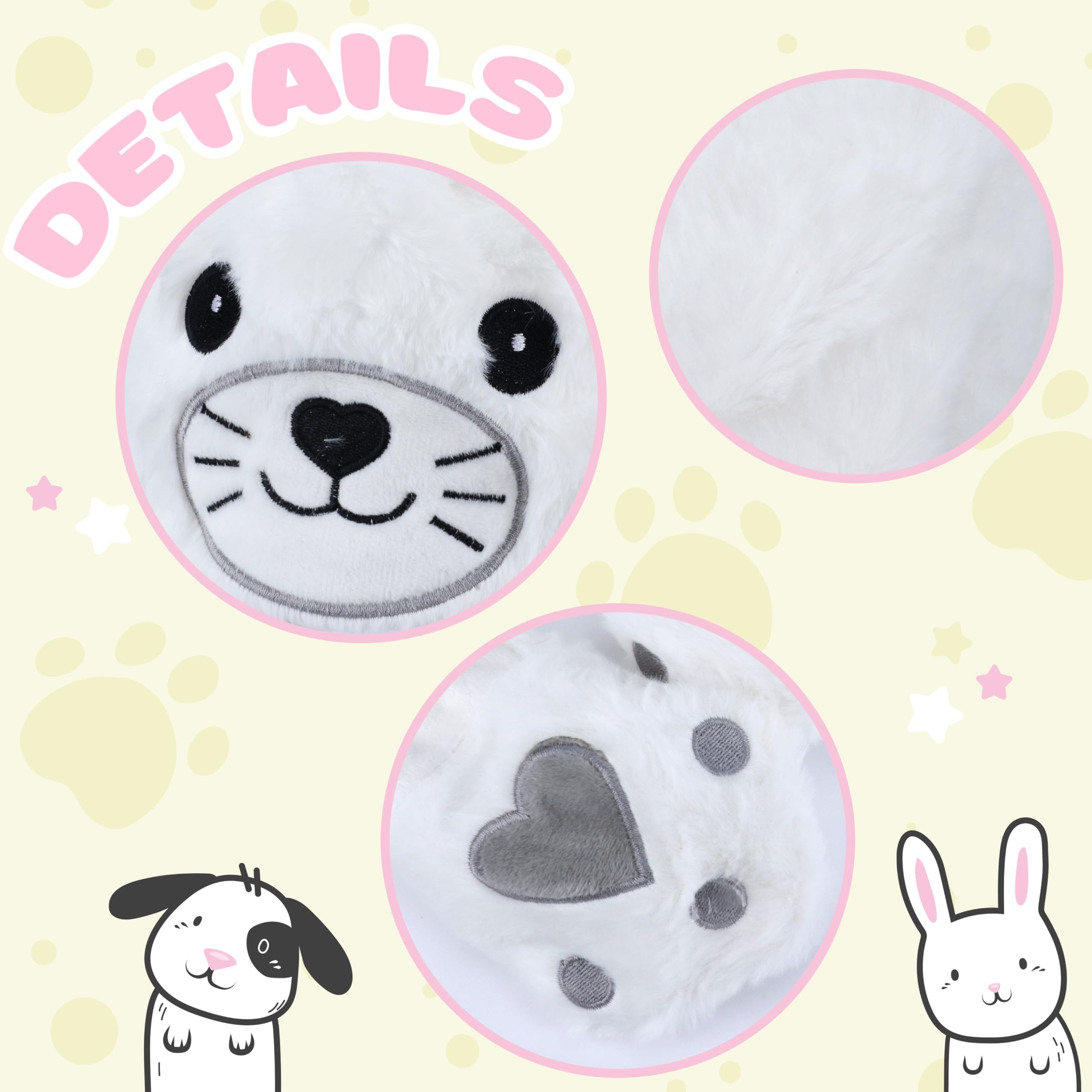 Bubblepompom Seal Hat plush material provides warm comfort on cool days