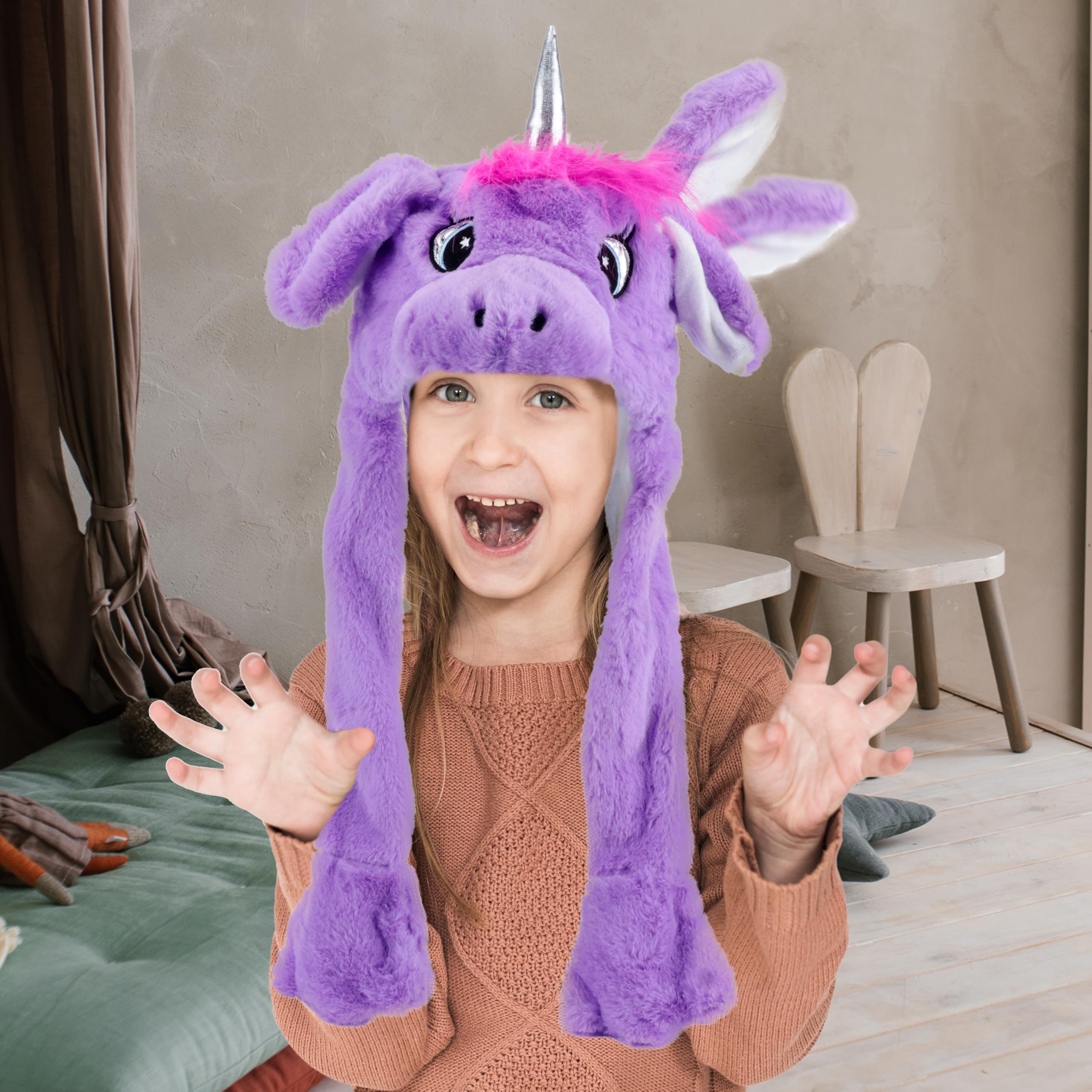Bubblepompom unicorn hat cosplay party idea for costumes and play