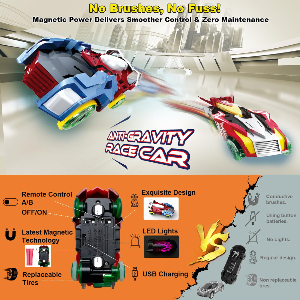 Two rechargeable BUBUQE cars for thrilling two-player races.